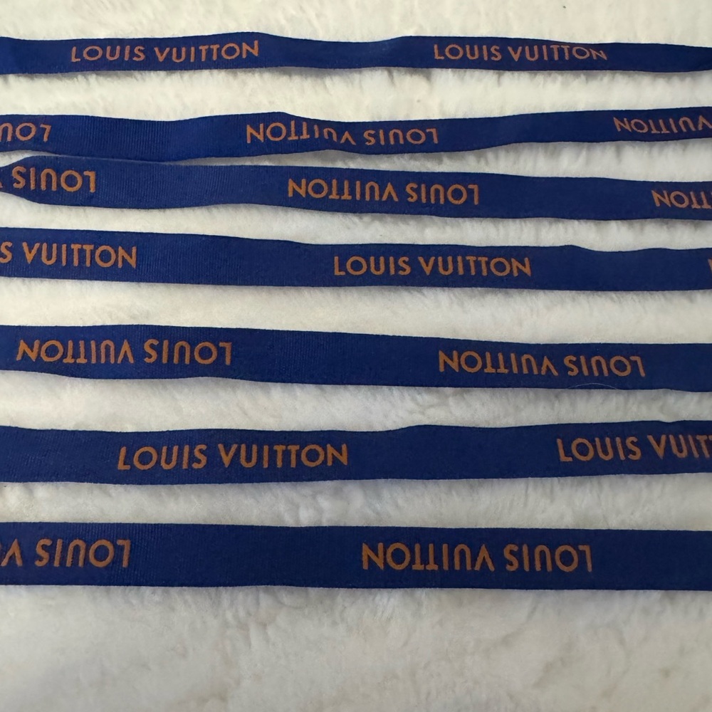 12 ft of Louis Vuitton Blue and Orange Ribbon for DIYs